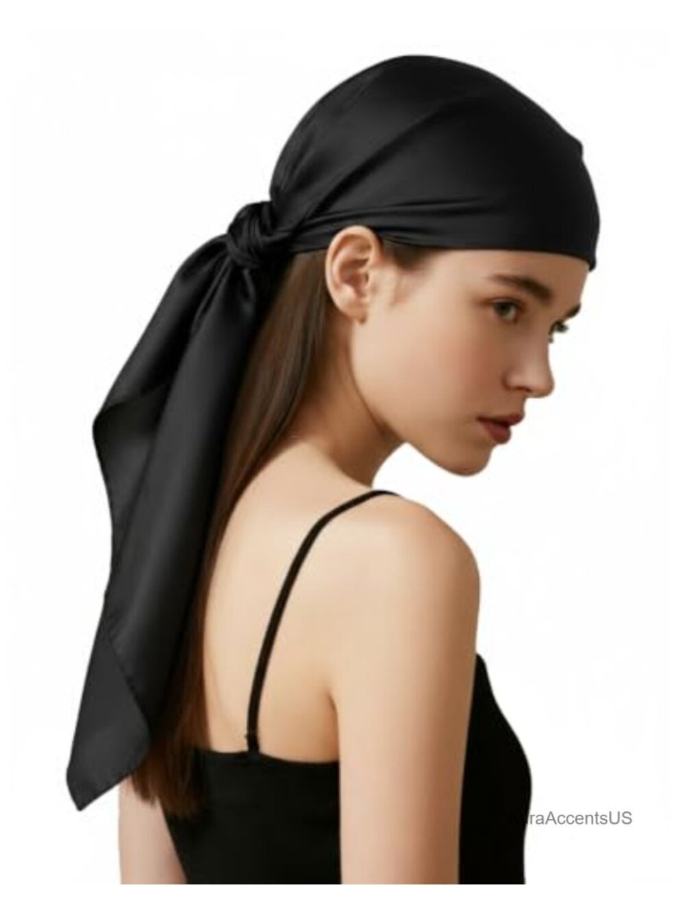 Silk-Like Satin Head Scarf Square Bandana Gift Set